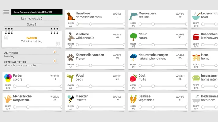 Learn German words with SMART-TEACHER android App screenshot 4